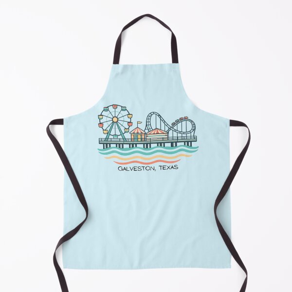 Item preview, Galveston Pleasure Pier Illustration – Retro Beach Amusement Park Coastal Texas Design designed and sold by SimplyJasper.