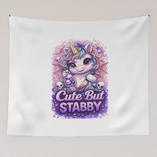 Item preview, Cute But Stabby PNG Unicorn Kawaii Pastel Goth Funny Design Digital Download designed and sold by InkedRebel.