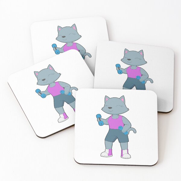 Item preview, Cat Bodybuilder Dumbbells Bodybuilding designed and sold by Snabdesign84.