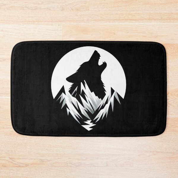 Item preview, Howling Mountain – Negative Space Wolf – Minimalist Wildlife designed and sold by Phetuvov.