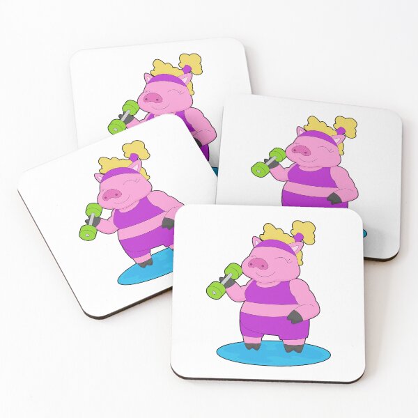 Item preview, Pig Bodybuilder Dumbbell Bodybuilding designed and sold by Snabdesign84.