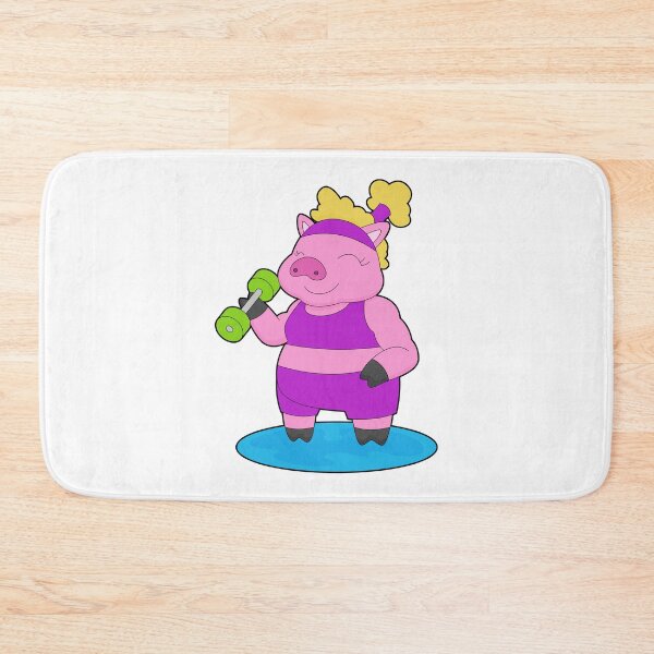Item preview, Pig Bodybuilder Dumbbell Bodybuilding designed and sold by Snabdesign84.