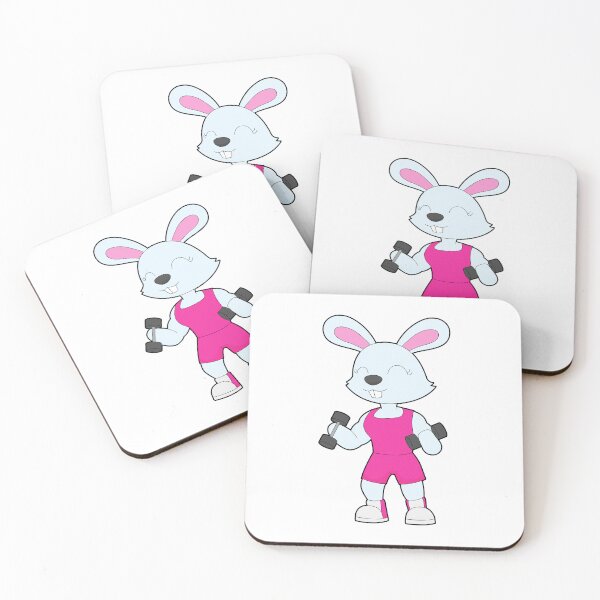 Item preview, Rabbit Bodybuilder Dumbbells Bodybuilding designed and sold by Snabdesign84.
