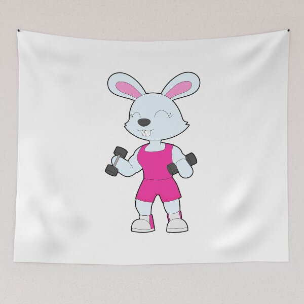 Item preview, Rabbit Bodybuilder Dumbbells Bodybuilding designed and sold by Snabdesign84.