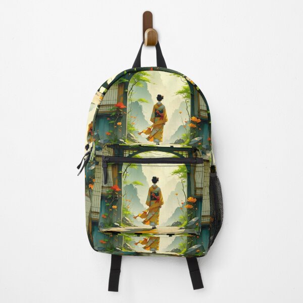 Item preview, Beautiful Japanese geisha watching the mountains from a window designed and sold by Coolparrotgirl.