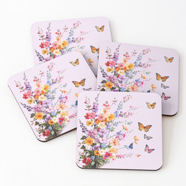 Item preview, Colourful Flowers and butterflies designed and sold by Creative Visualize.