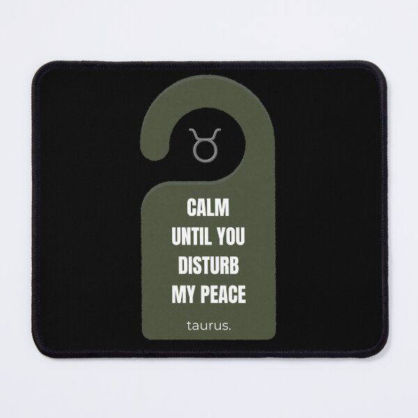Item preview, Taurus Zodiac Calm Until Disturbed Black Design designed and sold by Milena018.