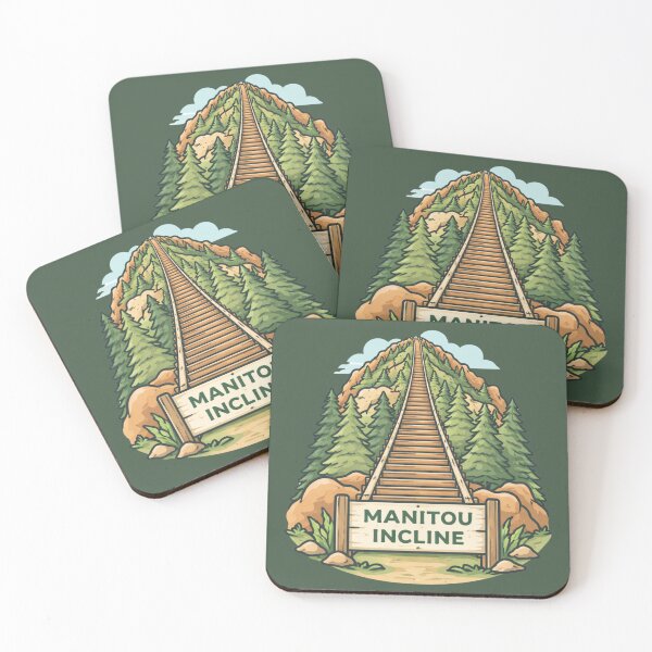 Item preview, Manitou Incline Colorado Illustration – Hiking Trail Staircase Mountain Design designed and sold by SimplyJasper.