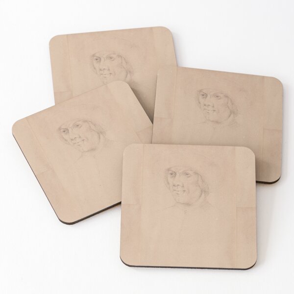 Item preview, Portrait Dhomme Dapres Holbein by Georges Seurat: Minimalist Old Master Study designed and sold by artofuniverse.