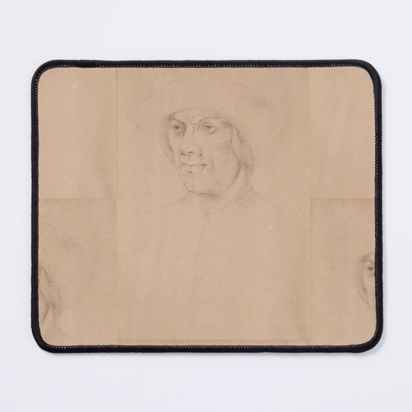 Item preview, Portrait Dhomme Dapres Holbein by Georges Seurat: Minimalist Old Master Study designed and sold by artofuniverse.