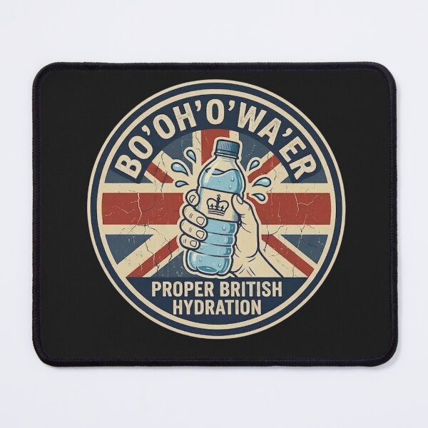 Item preview, Bo'oh'o'wa'er Proper British Hydration Funny British Accent Meme designed and sold by Jaroslaw-S.