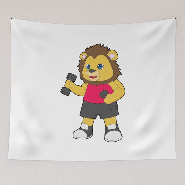 Item preview, Lion Bodybuilder Dumbbells Bodybuilding designed and sold by Snabdesign84.
