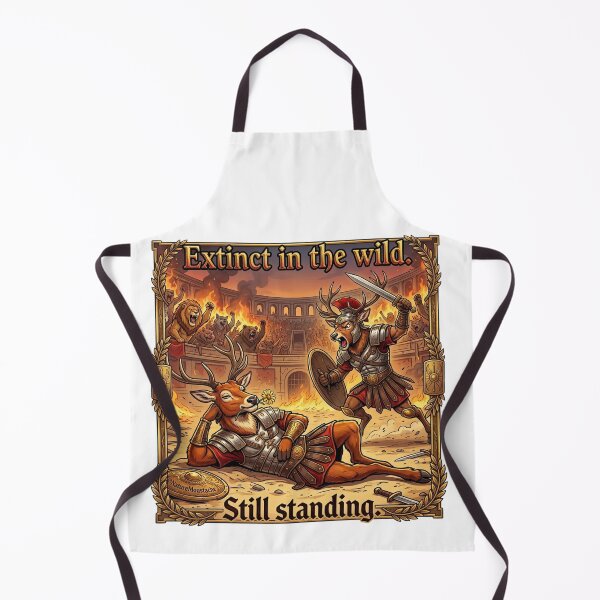Item preview, Funny Deer Gift - Extinct Père David's Deer Gladiator T-Shirt - Extinct In The Wild - Wildlife Humor - Animal Lover Gift designed and sold by Nature & Moustaches.