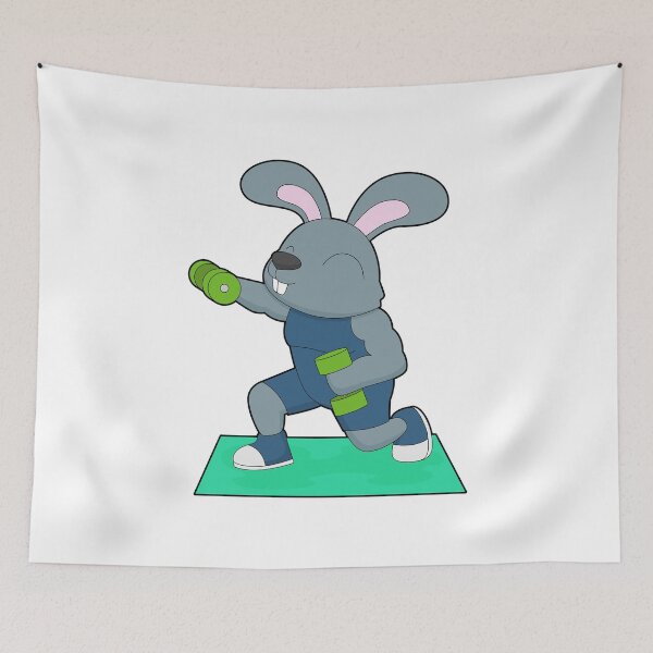 Item preview, Rabbit Bodybuilder Dumbbells Bodybuilding designed and sold by Snabdesign84.