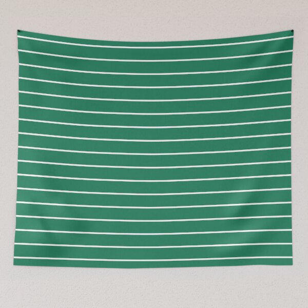 Item preview, Green And White horizontal Pinstripes Pattern designed and sold by pattern-archive.