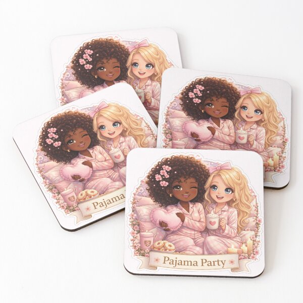 Item preview, Pajama Party| Cute Best Friends Sleepover Aesthetic | Cozy BFF Night Illustration designed and sold by PrincSaraStudio.
