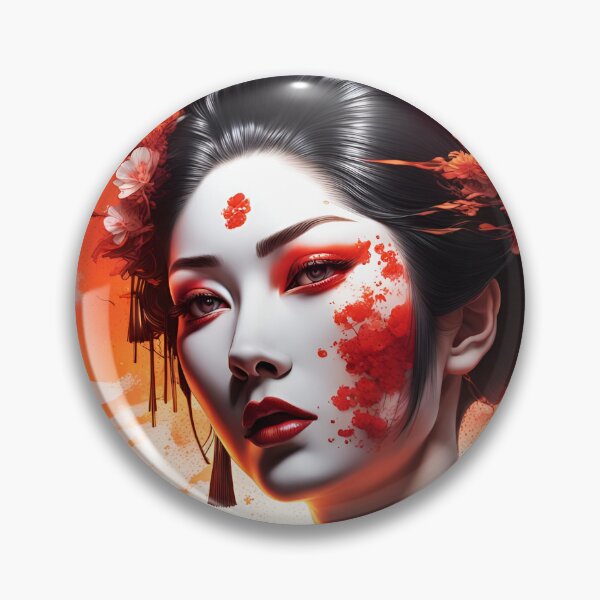 Item preview, Geisha orange and red splash  designed and sold by Coolparrotgirl.