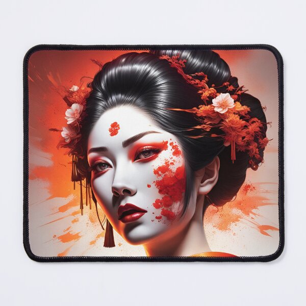 Item preview, Geisha orange and red splash  designed and sold by Coolparrotgirl.