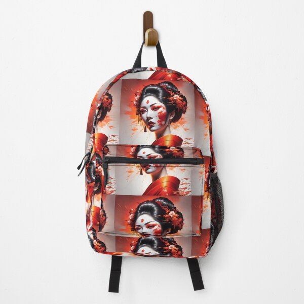 Item preview, Geisha orange and red splash  designed and sold by Coolparrotgirl.