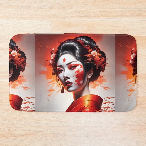 Item preview, Geisha orange and red splash  designed and sold by Coolparrotgirl.