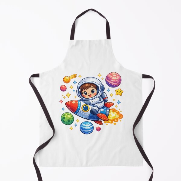 Item preview, Cute Child Astronaut Riding Rocket - Colorful Space Adventure designed and sold by MKreative Studio.