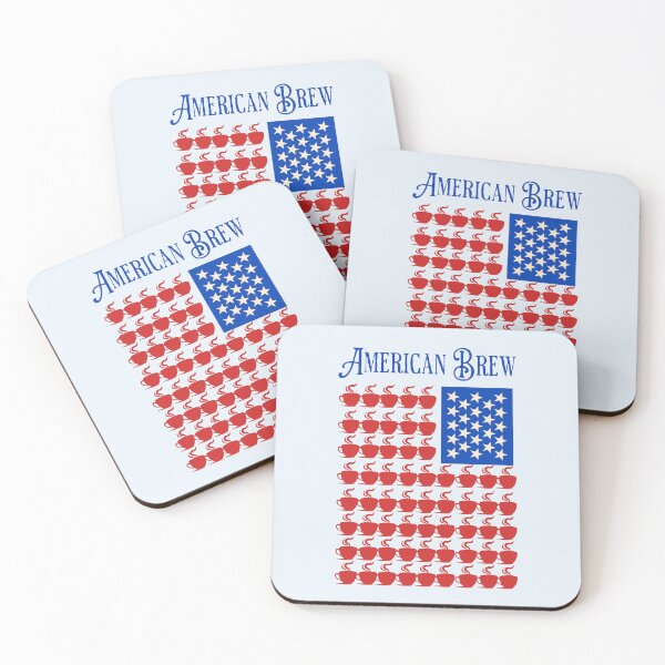 Item preview, American Brew Coffee Flag Design designed and sold by Sachie's Studio.