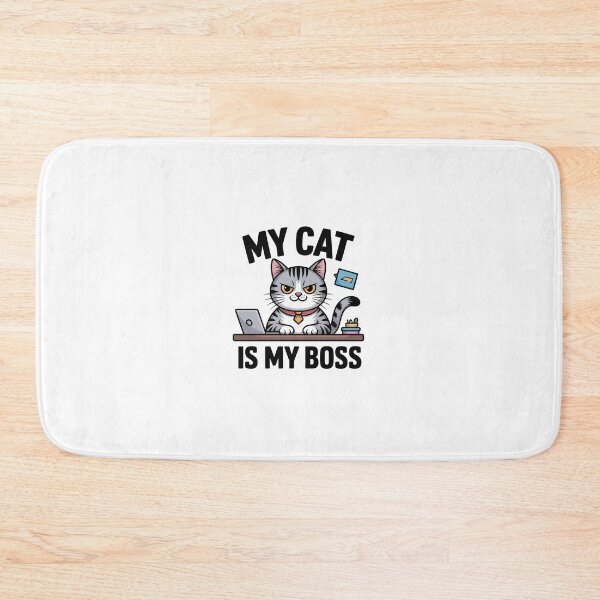 Item preview, My Cat Is My Boss T-Shirt | Funny Cat Boss Meme Graphic Tee designed and sold by DmaarGroup.