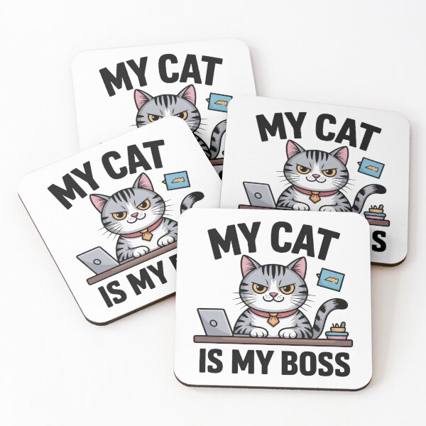 Item preview, My Cat Is My Boss T-Shirt | Funny Cat Boss Meme Graphic Tee designed and sold by DmaarGroup.