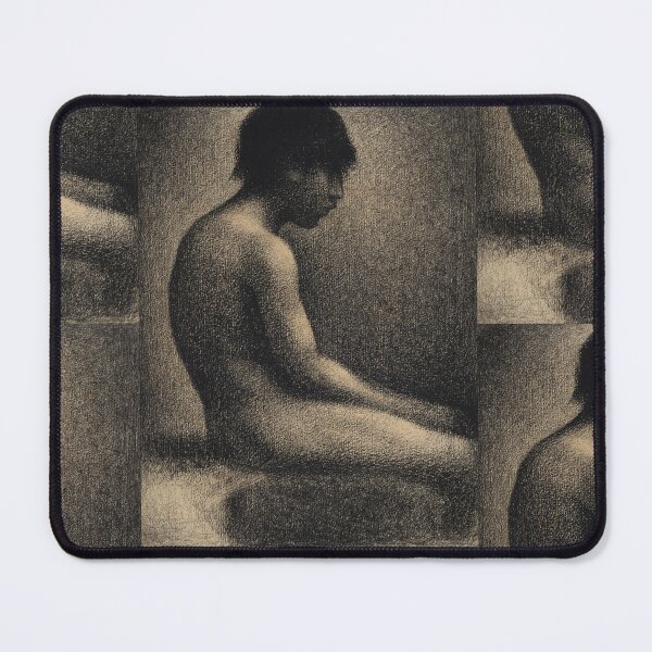 Item preview, Seated Nude Study for Une Baignade by Georges Seurat: Neo Impressionist Poster designed and sold by artofuniverse.
