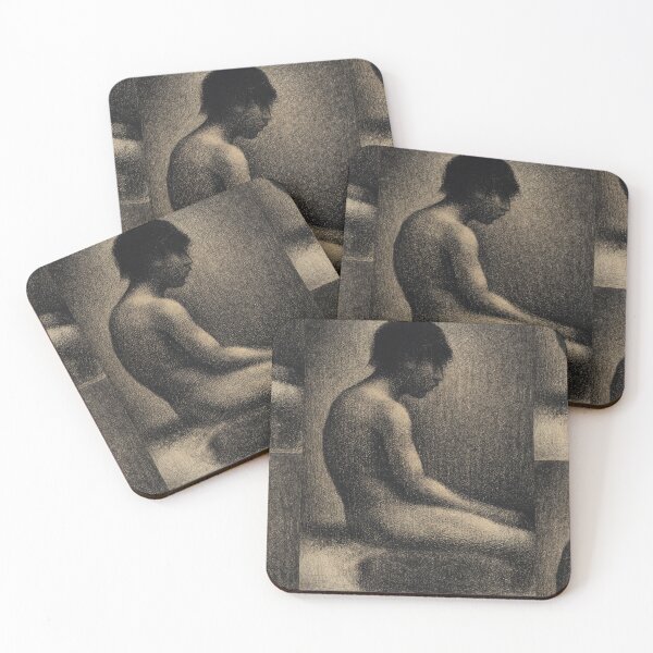 Item preview, Seated Nude Study for Une Baignade by Georges Seurat: Neo Impressionist Poster designed and sold by artofuniverse.
