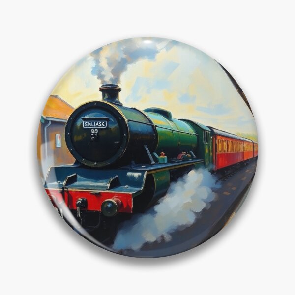 Item preview, A steam train in Bexhill station. designed and sold by oldMastersofart.