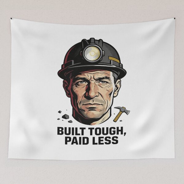 Item preview, Built Tough Paid Less Shirt – Blue Collar Worker Humor Design designed and sold by RoseRoma.