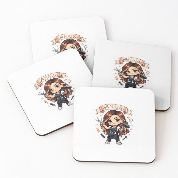 Item preview, Anaïs Sticker – Kawaii Chibi Hairdresser | Personalized Name | Hairdressing Gift designed and sold by StickerPrénom.