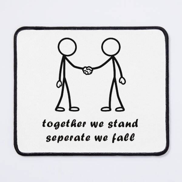 Item preview, Together We Stand Separate We Fall Typography | Unity | Inspirational Solidarity | Motivational Quote designed and sold by TubulGraphics.