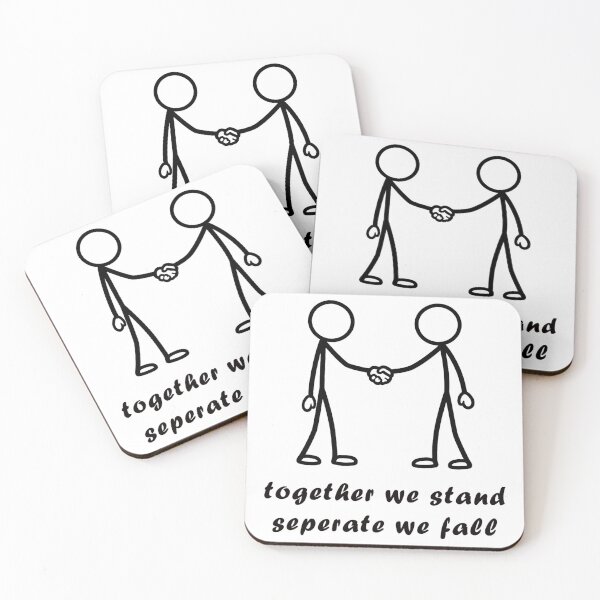 Item preview, Together We Stand Separate We Fall Typography | Unity | Inspirational Solidarity | Motivational Quote designed and sold by TubulGraphics.