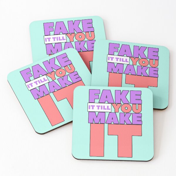 Item preview, Fake It Till You Make It - Modern Motivational Phrase - Success Mindset - Design designed and sold by AstronautMerch.