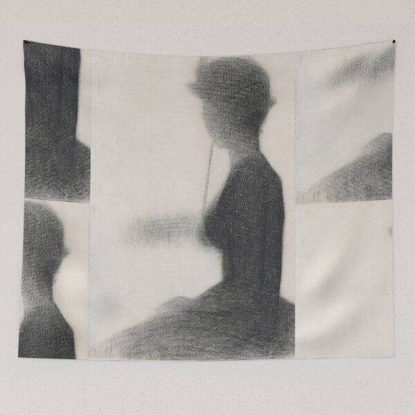 Item preview, Seated Woman With a Parasol by Georges Seurat: Minimalist Pointillist Poster designed and sold by artofuniverse.