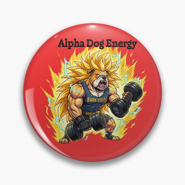 Item preview, Alpha Dog Energy – Bark-cules Super Saiyan Bulldog Gym designed and sold by JR_Concept.