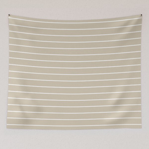 Item preview, Sand And White horizontal Pinstripes Pattern designed and sold by pattern-archive.