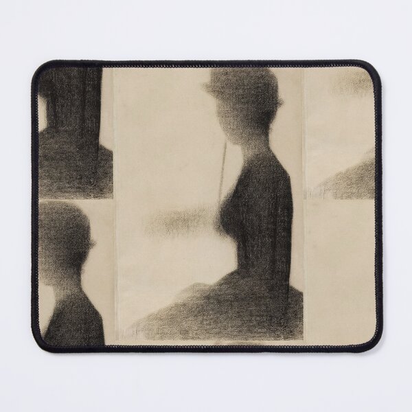 Item preview, Seated Woman With a Parasol by Georges Seurat: Minimalist Pointillist Poster designed and sold by artofuniverse.