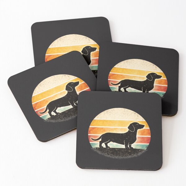 Item preview, Dachshund Sunset Silhouette Retro Wiener Dog Lover Gift designed and sold by ZEBBEDE - Minimal Streetwear .