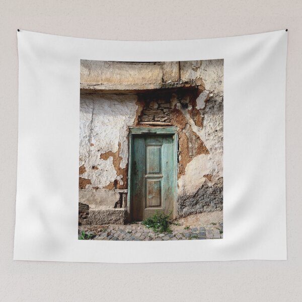 Item preview, Rustic Old Door with Weathered Wall Texture designed and sold by onubi.