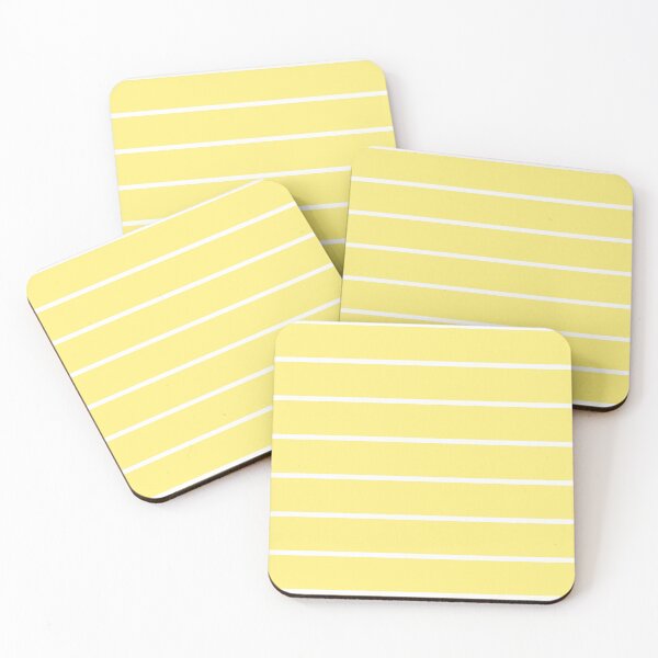 Item preview, Yellow And White horizontal Pinstripes Pattern designed and sold by pattern-archive.