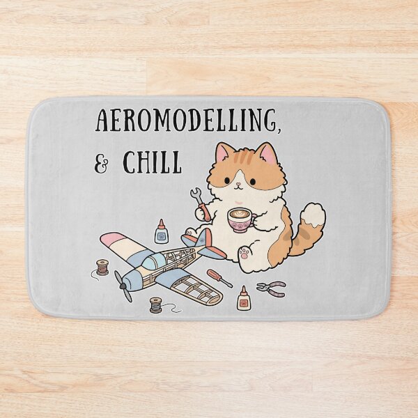 Item preview, Aeromodelling and Chill Fluffy Cat Kawaii Art designed and sold by Blupunk.