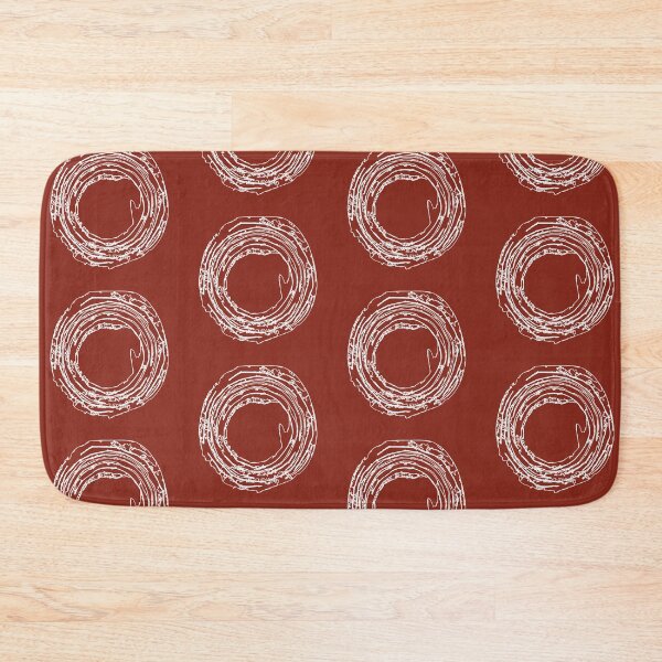 Item preview, Circle Pattern I, Line Drawing Symmetric Minimalist Aesthetic Design, Rusty Red designed and sold by SWSandraWechner.