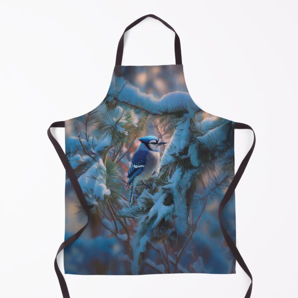 Item preview, A Blue Jay darting in snowy pine branches, Birds in Motion designed and sold by CDC40.