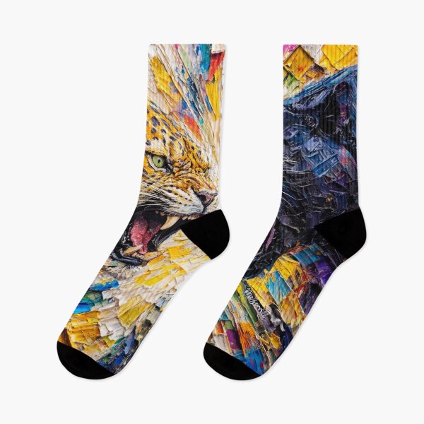 Item preview, Leopard vs Black Panther Abstract Painting designed and sold by McZerrill.