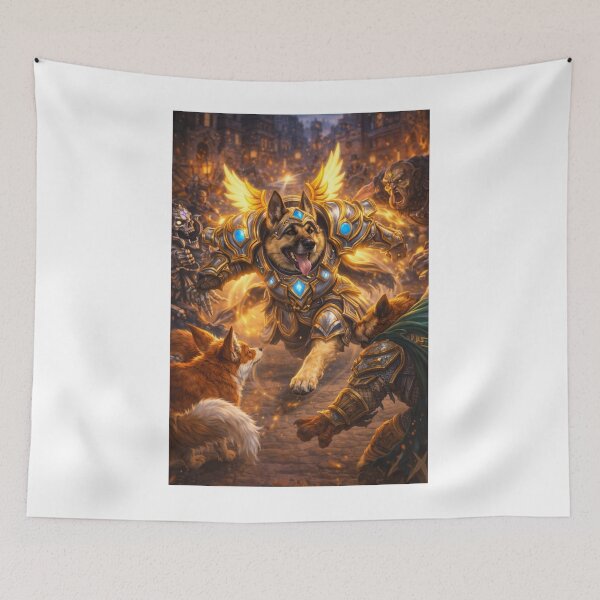 Item preview, Paladin Dog Protector – Epic Fantasy Warrior Inspired by a Loyal Companion designed and sold by Mirgonhood.