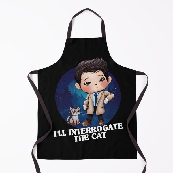 Item preview, I’ll Interrogate The Cat Funny Castiel Quote Supernatural Fanart designed and sold by Say It With Ink.