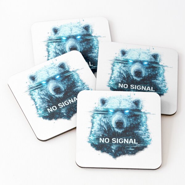 Artikelvorschau, Glitch Ice Bear – No Signal Cyberpunk Polar Bear Neon Blue Aesthetic entworfen und verkauft von UnglaublichGut.